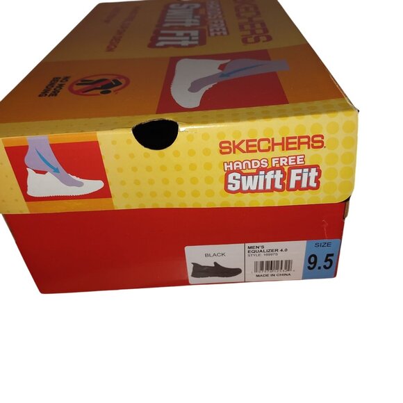 Skechers Mens Slip-On Sneakers Size 9.5 Black Mesh Upper Memory Foam Cushion - Picture 7 of 8